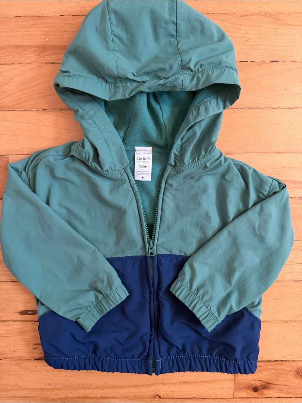 Carter's Teal and Navy Hooded Windbreaker - Baby/Toddler